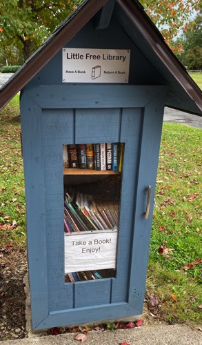 Our Little Library! Take a book, leave a book. No need to sign out